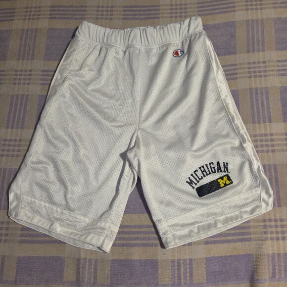 Vintage Champion Mesh Shorts Michigan Wolverines 90s Small Practice University - Picture 1 of 6